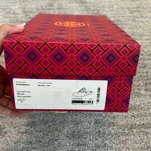 Tory Burch black logo sandals